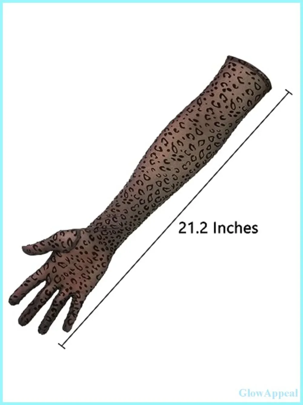 Extra Long Mesh Gloves Over Elbow Leopard Print Tulle Opera Costume